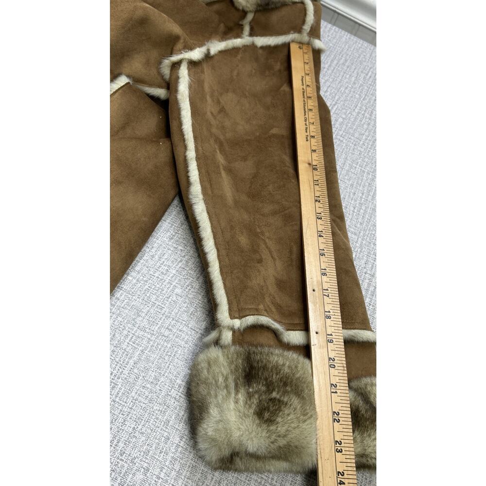 Dennis by Dennis Basso Women's Reversible Faux Fur & Suede Button Coat 2XL Brown - Picture 9 of 9